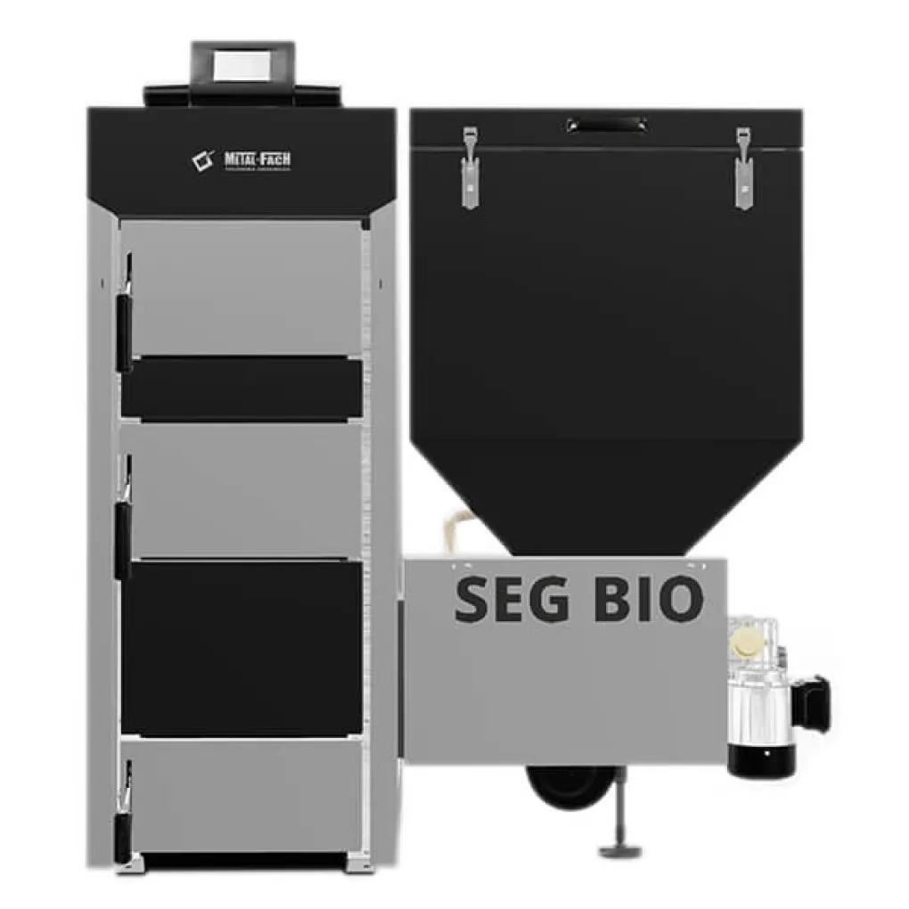 Котел твердопаливний пелетний Metal-Fach Sokol SEG BIO-50 PLATINUM RIGHT + лямбда зонд - Фото 1